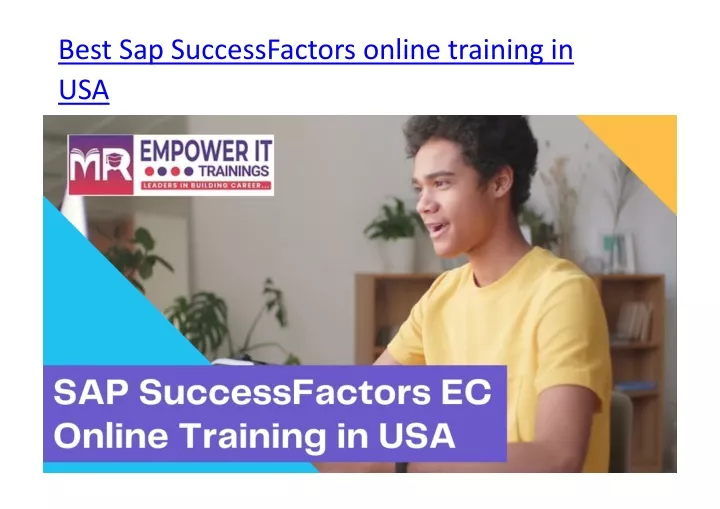 best sap successfactors online training in usa