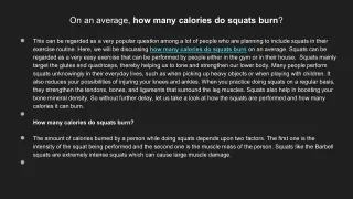 on an average how many calories do squats burn