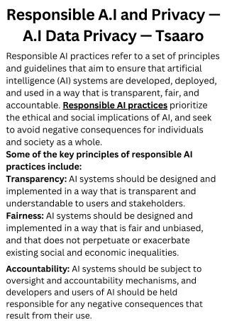 responsible a i and privacy a i data privacy
