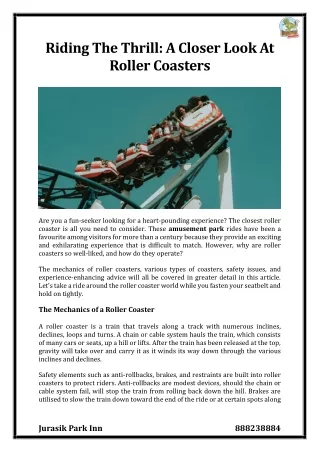 riding the thrill a closer look at roller coasters