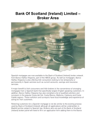 bank of scotland ireland limited broker area