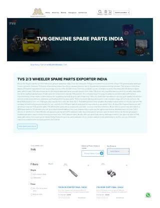 Smart Parts Exports Your One-Stop Destination for TVS Genuine Parts