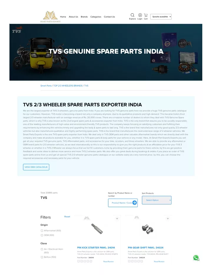 PPT Smart Parts Exports Your OneStop Destination for TVS Genuine
