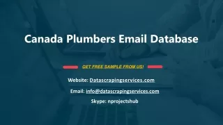 canada plumbers email database