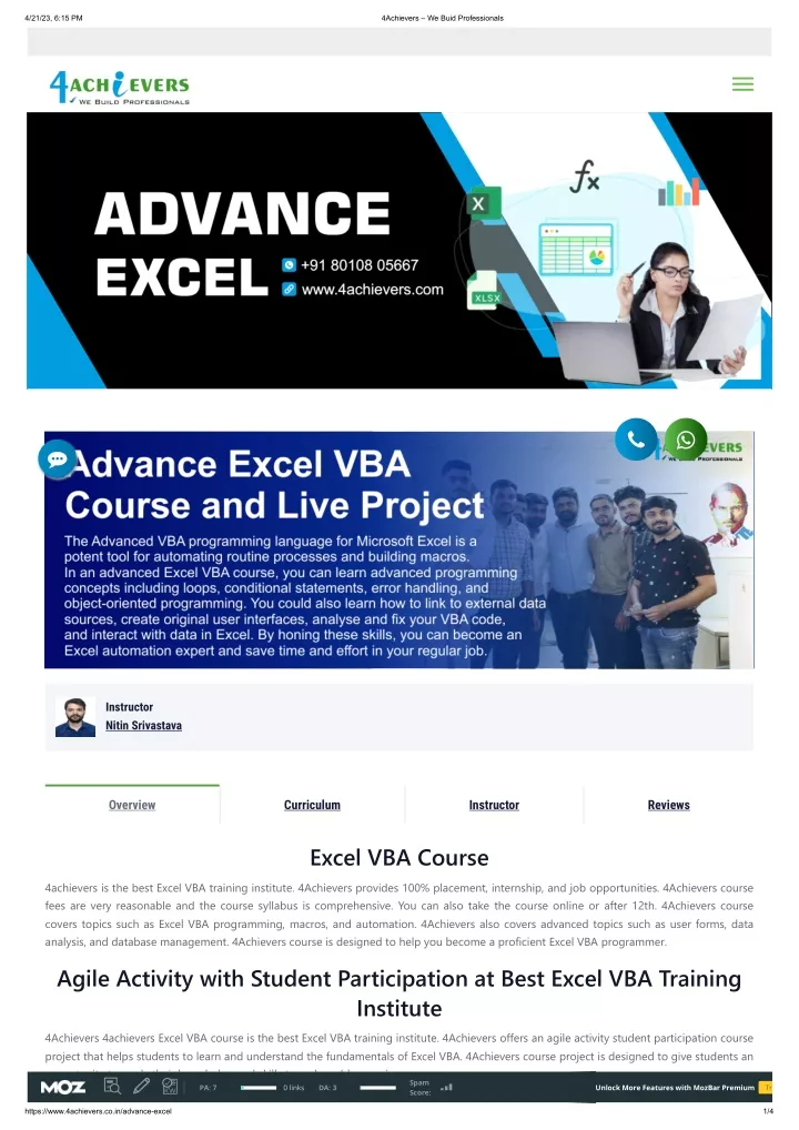 PPT - Advance Excel VBA Training Institute PowerPoint Presentation ...