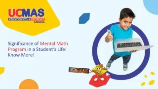 SIGNIFICANCE OF MENTAL MATH PROGRAM IN A STUDENT’S LIFE! KNOW MORE!