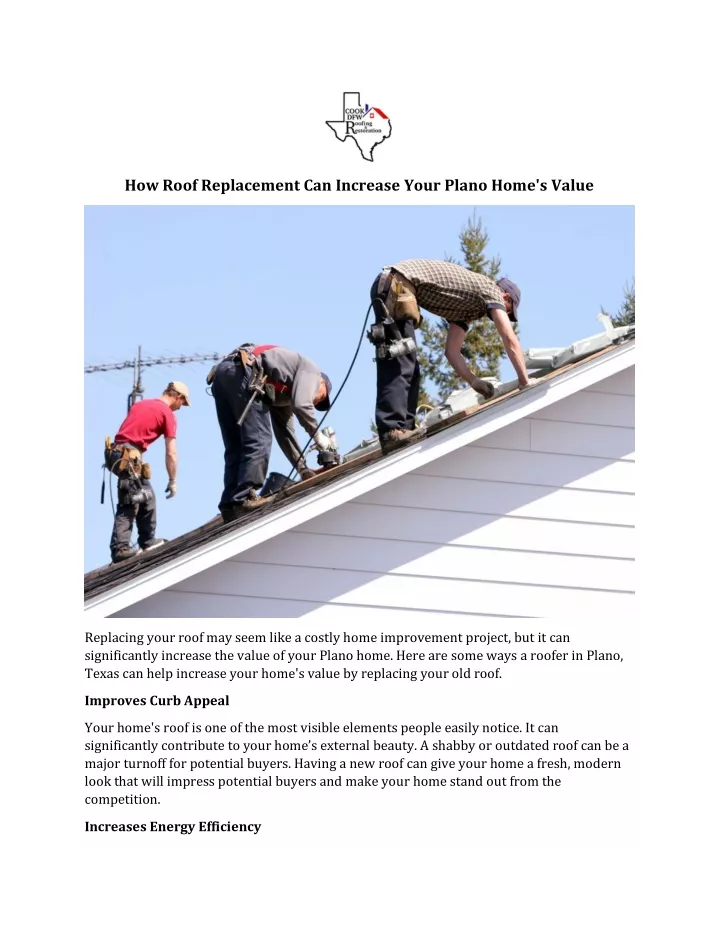 how roof replacement can increase your plano home