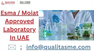 Esma  Moiat Approved Laboratory In UAE