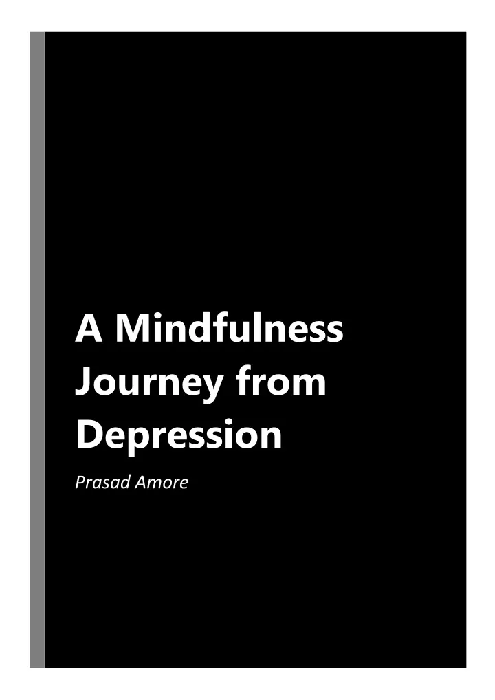 a mindfulness journey from depression