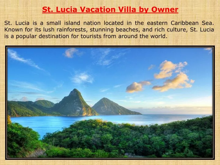 st lucia vacation villa by owner