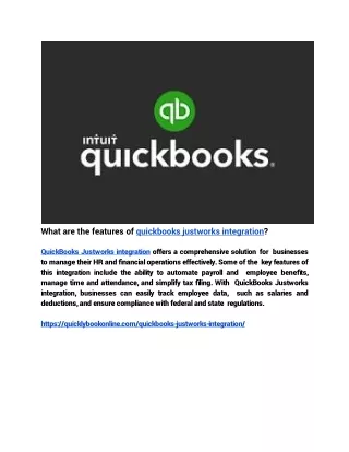 what are the features of quickbooks justworks
