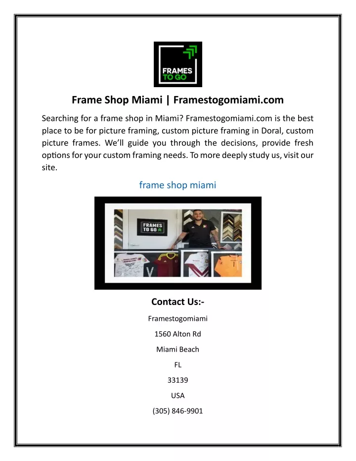 frame shop miami framestogomiami com