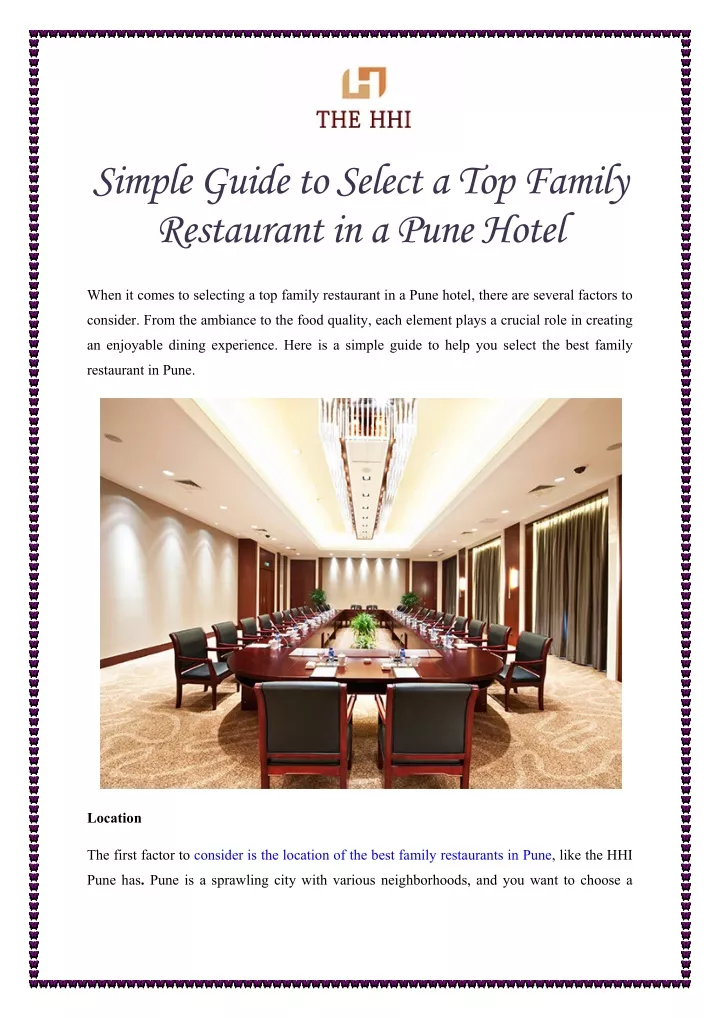 simple guide to select a top family restaurant