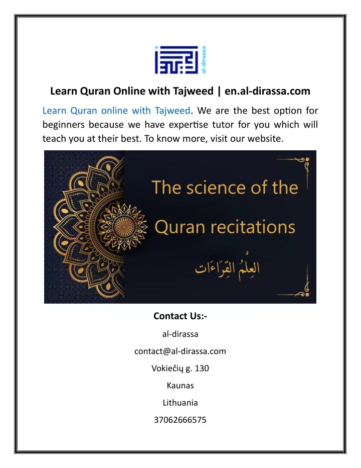 learn quran online with tajweed en al dirassa com