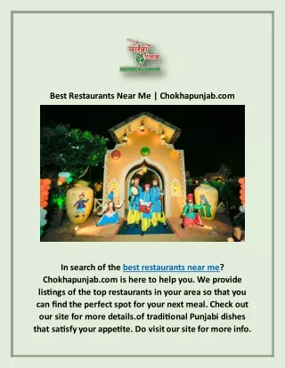 Best Restaurants Near Me | Chokhapunjab.com