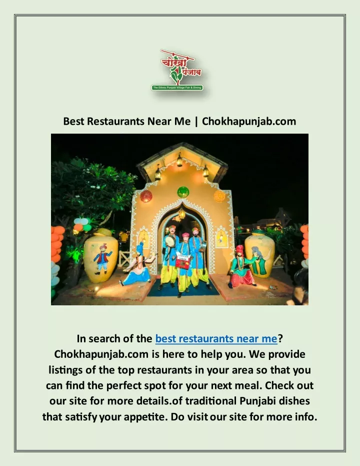 best restaurants near me chokhapunjab com