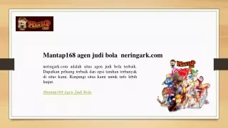 mantap168 agen judi bola neringark com