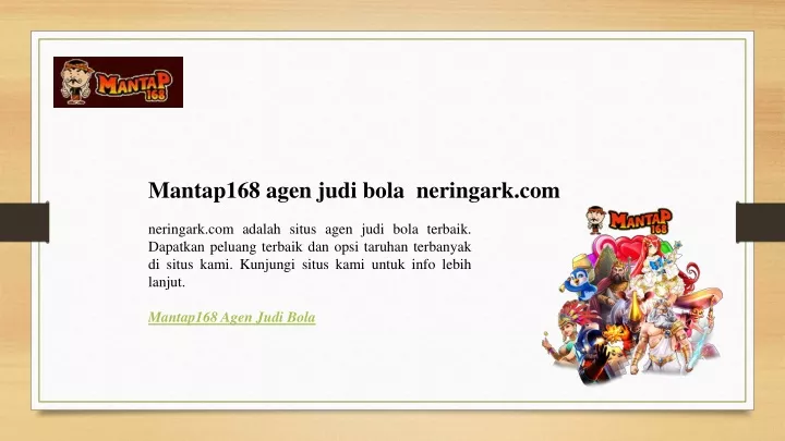 mantap168 agen judi bola neringark com