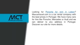 Porsche for Rent in Lisbon  Maxcartravel.com