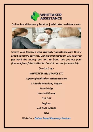 online fraud recovery services whittaker