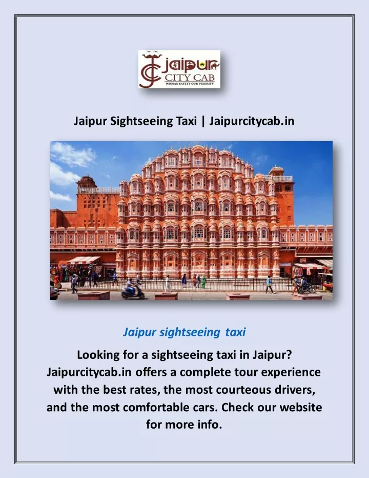 jaipur sightseeing taxi jaipurcitycab in