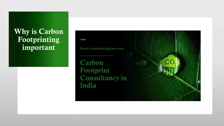 why is carbon footprinting important