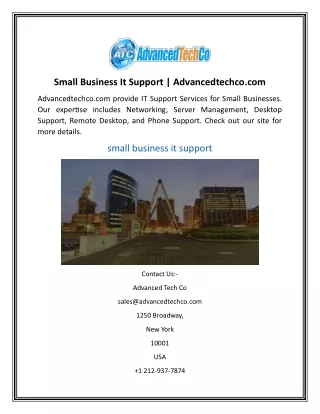 small business it support advancedtechco com