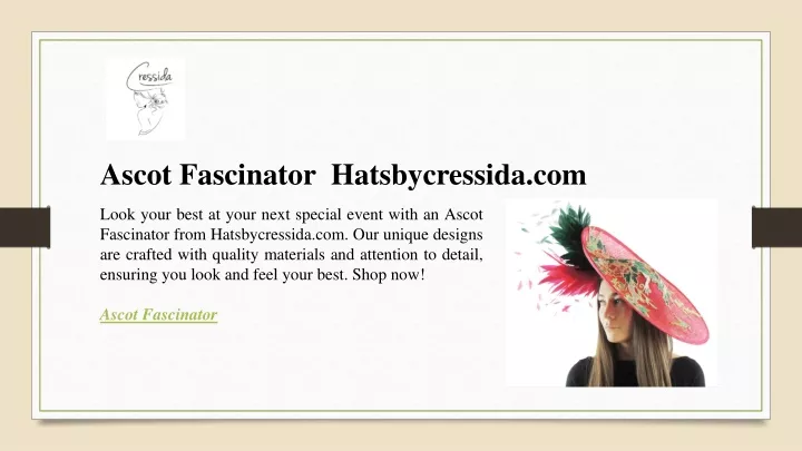 ascot fascinator hatsbycressida com