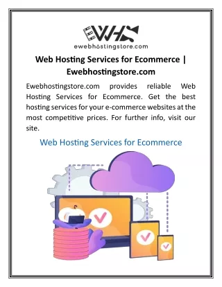 Web Hosting Services for Ecommerce  Ewebhostingstore.com