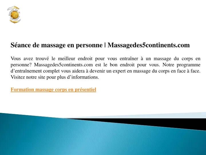 s ance de massage en personne