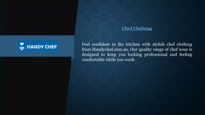 chef clothing