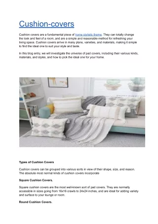 Cushion-covers