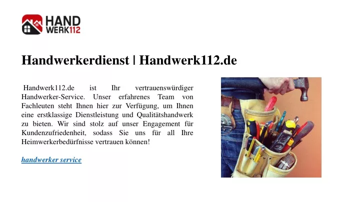 handwerkerdienst handwerk112 de