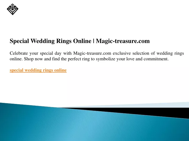 special wedding rings online magic treasure