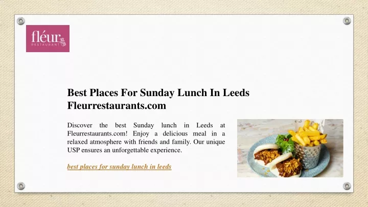 best places for sunday lunch in leeds