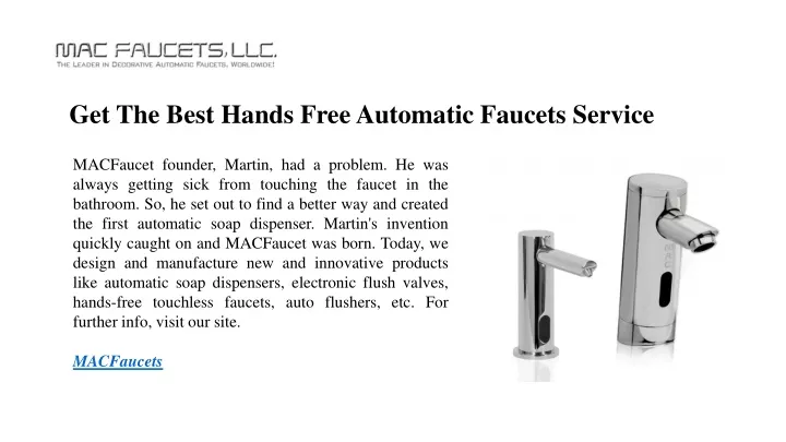 get the best hands free automatic faucets service