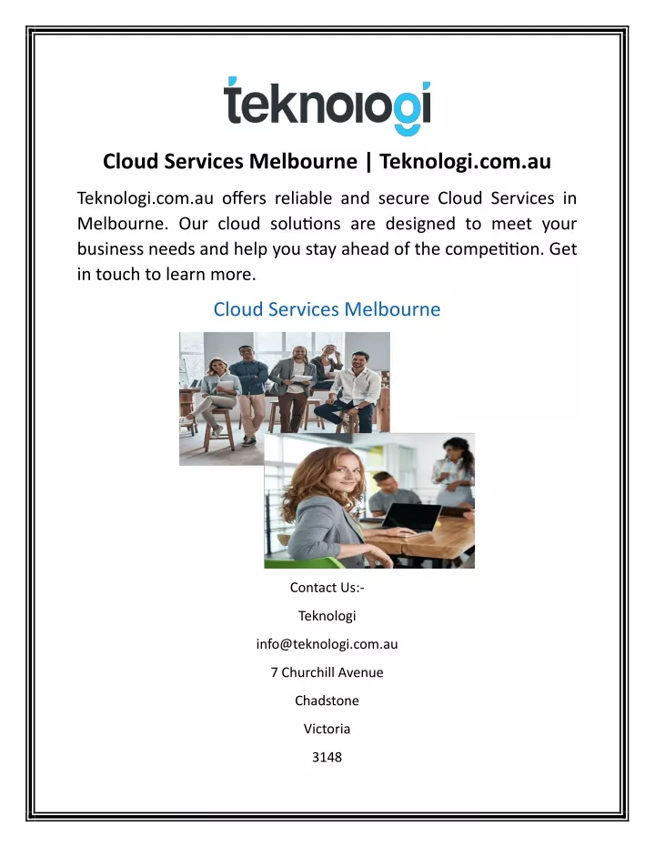 cloud services melbourne teknologi com au