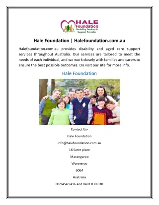Hale Foundation Halefoundation.com