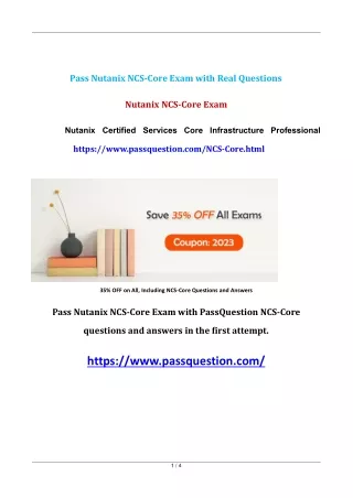 pass nutanix ncs core exam with real questions