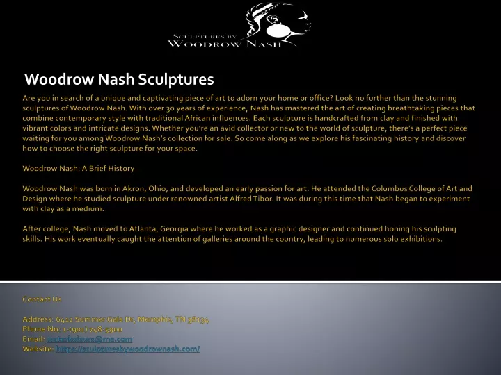 woodrow nash sculptures