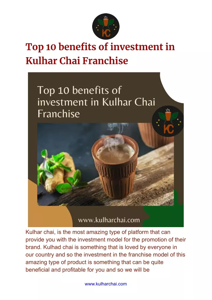 top 10 benefits of investment in kulhar chai
