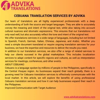 CEBUANA TRANSLATION SERVICES BY ADVIKA