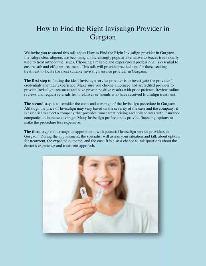 how to find the right invisalign provider