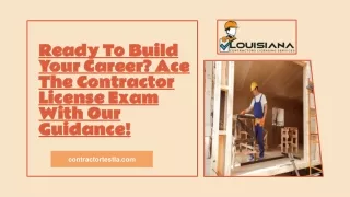 Study for contractors license
