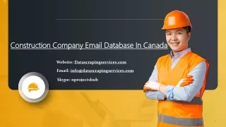 construction company email database in canada