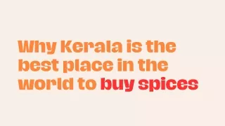 Why Kerala is the best place in the world to buy spices