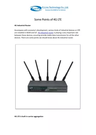 some points of 4g lte