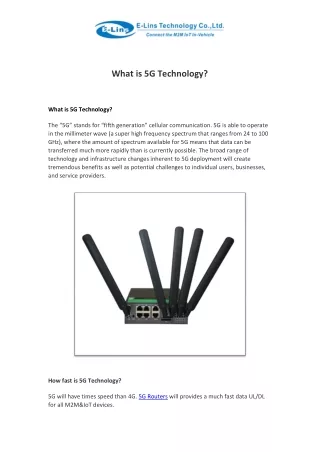 what is 5g technology