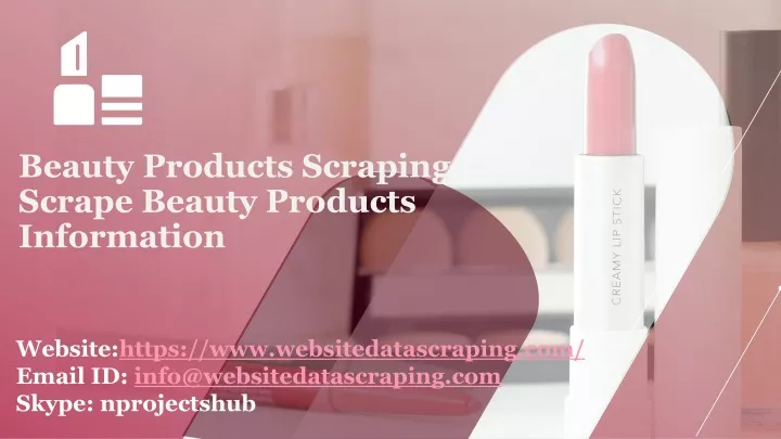 beauty products scraping scrape beauty products