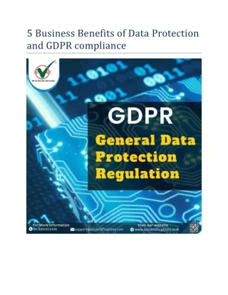 5 business benefits of data protection and gdpr
